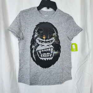 NWT Crazy 8 Boys Gray Gorilla Short‎ Sleeve Cotton T-Shirt Size S (5/6)
